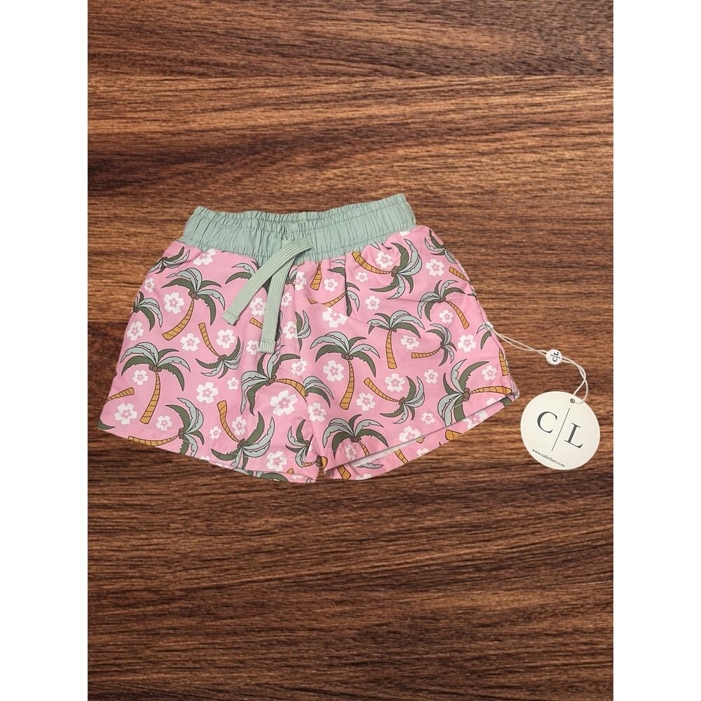 Caden Lane Coconut Tree Swim Trunks